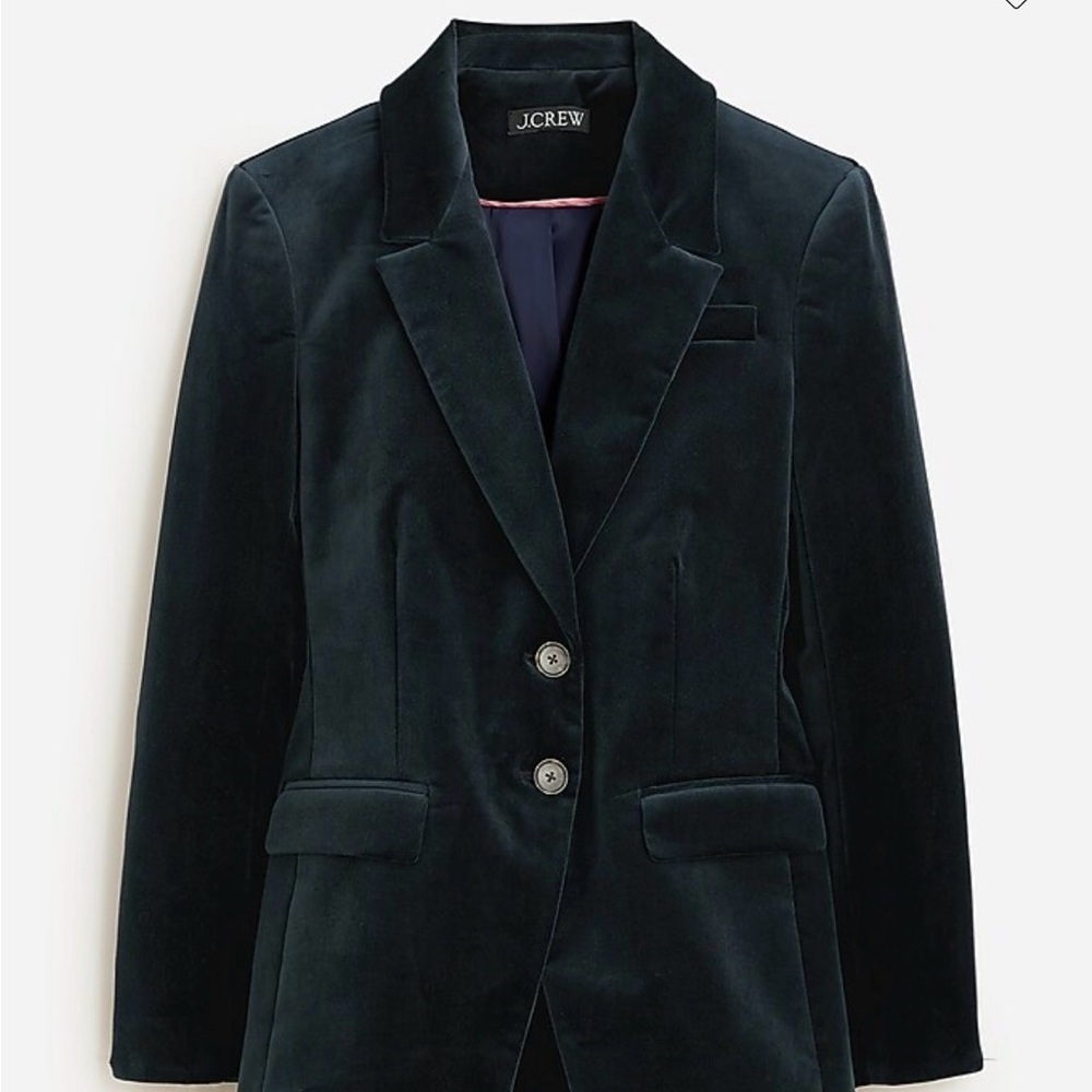 J. Crew Women's Dark Green Velvet Blazer
